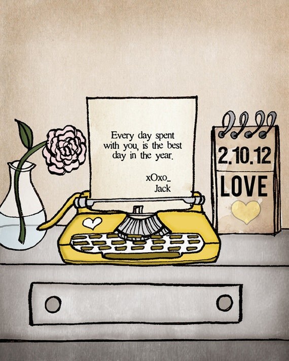 Customize Your Own Typewriter Message & choose your color