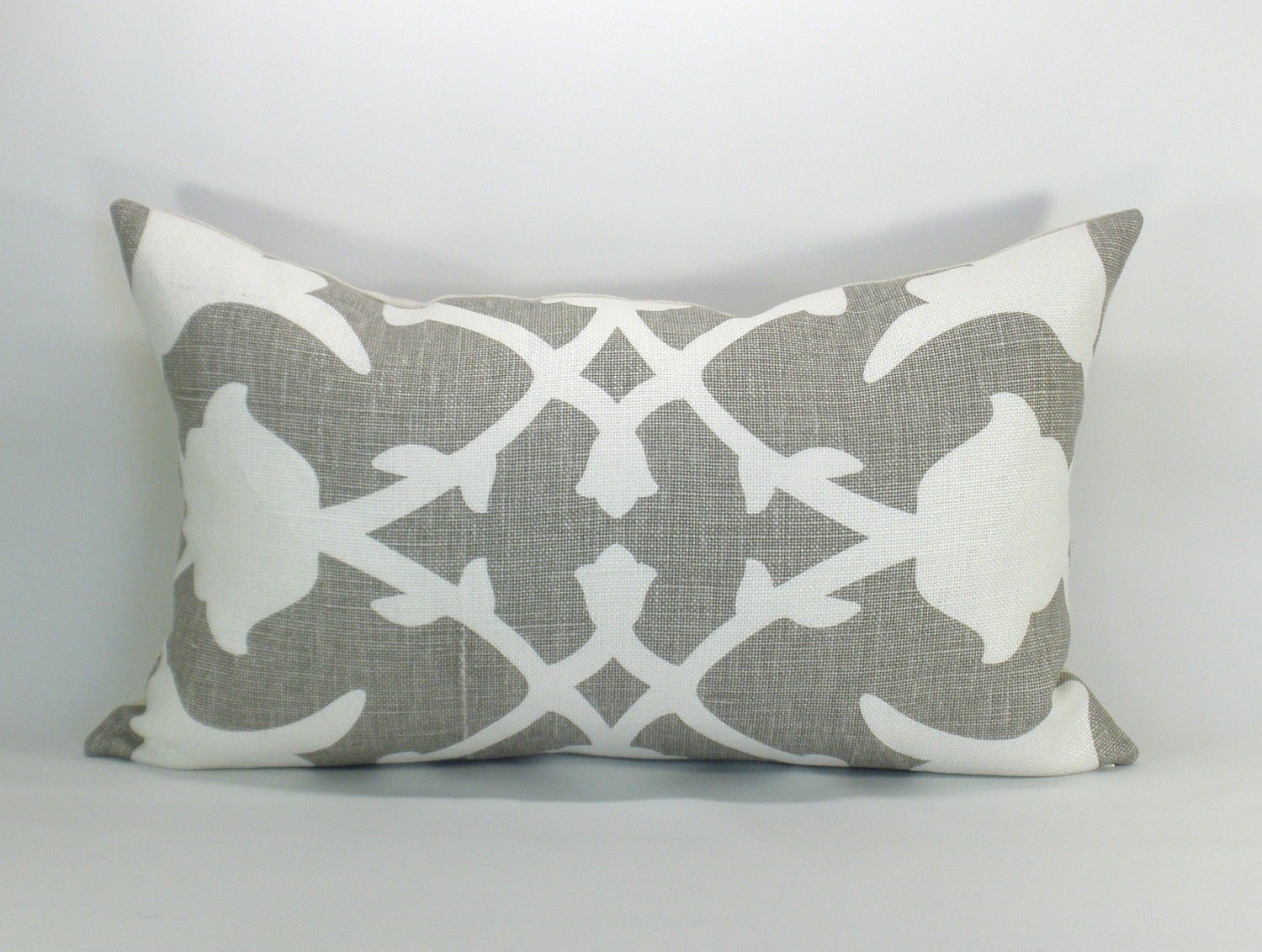Barbara Barry Poetical pillow cover in Gray - 12 x 20